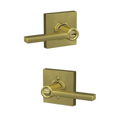 Canadian  Lumber - Schlage F Series Latitude-Collins Satin Brass