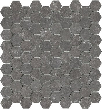 1x1 Stark Carbon Hexagon Mosaic