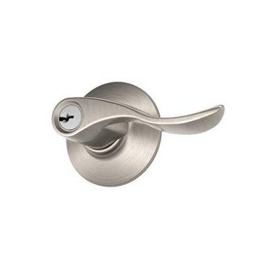 DOOR LOCK LEVER ENTRY SATIN NICKEL