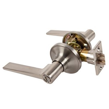 DOOR LOCK LEVER PRIVACY SATIN NICKEL (858 SERIES)