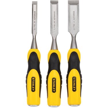 Stanley 3 Piece Beveled Edge Wood Chisel Set