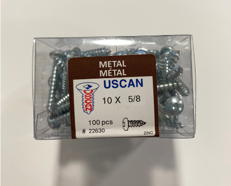 Uscan #10 Pan Metal Screws - 100 Pack