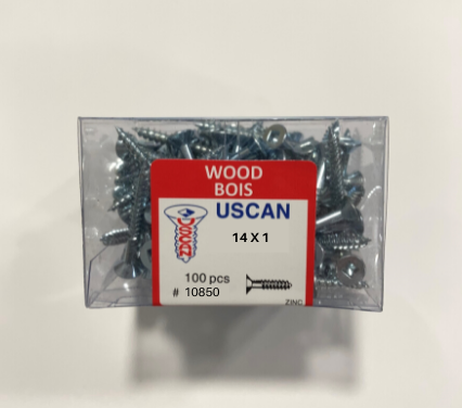 Uscan #14 Wood Screws - 100 Pack
