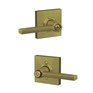 Schlage F Series Latitude Satin Brass No Deadbolt Reversible Privacy Door Handle