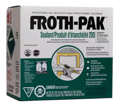 FROTH-PAK Expanding Foam Sealant Kit - 200 sq. ft. Coverage * SPECIAL ORDER