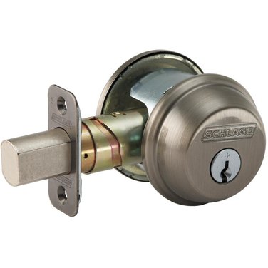 SCHLAGE LOCK Antique Pewter Single Cylinder Deadbolt Lock