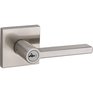 WEISER LOCK Halifax Square Rose Keyed Entry Leverset - Satin Nickel + Smart Key
