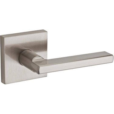 WEISER LOCK Halifax Square Passage Door Leverset - Reversible + Satin Nickel