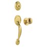 WEISER LOCK Bright Brass Kingsway/Yukon Smart Key Entrance Gripset