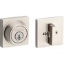 WEISER LOCK Square Single Cylinder Deadbolt Lock - Satin Nickel Finish, with Smart Key Technology