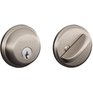 SCHLAGE LOCK B60 Single Cylinder Deadbolt Lock - Satin Nickel