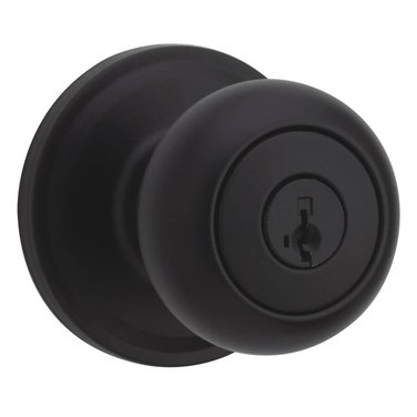 WEISER LOCK Troy Entrance Knobset - Matte Black + SmartKey Technology