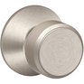 SCHLAGE LOCK Satin Nickel Bowery Passage Door Knobset