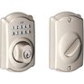 SCHLAGE LOCK Satin Nickel Camelot Electronic Deadbolt Lock