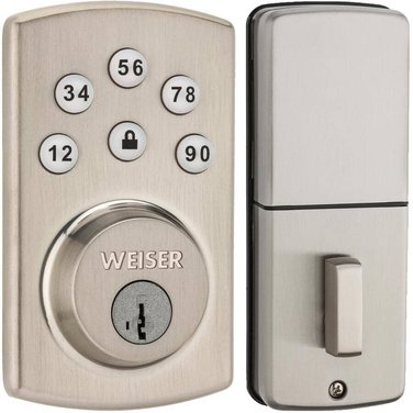 WEISER LOCK Powerbolt2 Electronic Deadbolt - Satin Nickel Finish + SmartKey Technology