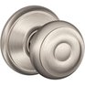 SCHLAGE LOCK Satin Nickel Georgian Passage Door Knobset