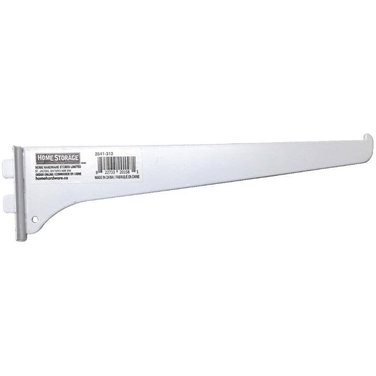 HOME STORAGE 10" White Single Track Shelf Bracket