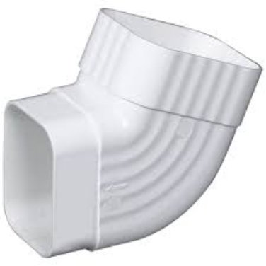 EURAMAX CANADA White Traditional Type B Vinyl Gutter Elbow