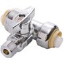 WATERLINE PRODUCTS 1/2" Push Fit x 1/2" Push Fit x 1/4" Compression Push 'N' Connect Tee Stop Valve