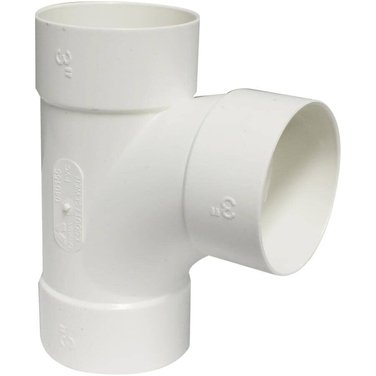 CANPLAS 3" Hub x Hub x Hub PVC Sewer Sanitary Tee