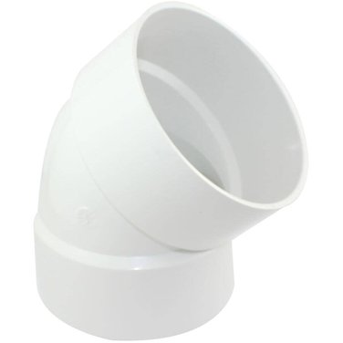 Canplas 4" Hub x Hub 45 Degree PVC Sewer Elbow