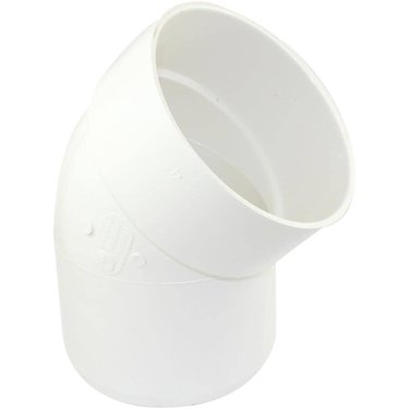 CANPLAS 4" Spigot x Hub 45 Degree PVC Sewer Elbow