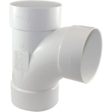 CANPLAS 4" Hub x Hub x Hub PVC Sewer Sanitary Tee