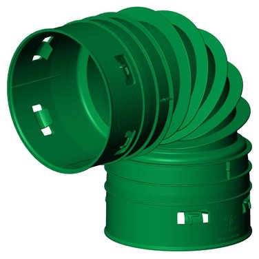 SOLENO 4" Corrugated Drain Pipe 90 Degree Elbow