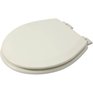 CLASSIC Round Moulded Wood Toilet Seat - with Closed Front, Bone