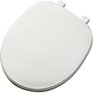 PETER ANTHONY Round Plastic Toilet Seat - with Closed Front, White