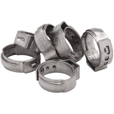 WATERLINE PRODUCTS 1/2" Stainless Steel Surlok Pipe Clamps - 6 Pack