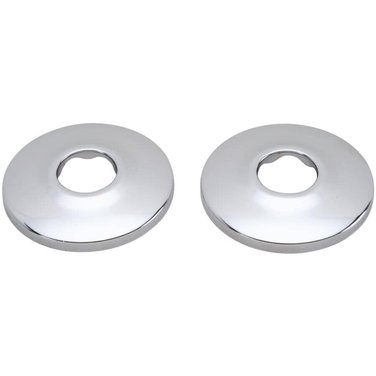 MOEN 3/4'' Copper or 1/2" IPS Pipe Flanges - Chrome Plated Steel, 2 Pack