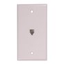 RCA Modular Phone Wall Plate - with 6 Conductors, White