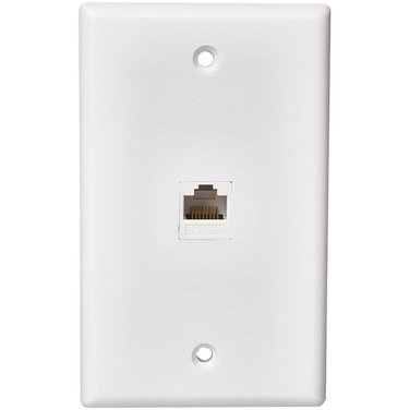 RCA CAT5E / CAT6 Modular Phone Wall Plate - White