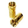 RCA RG6 Coaxial Crimp-On Connectors - Gold Plated, 2 Pack