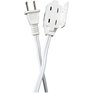 POWER EXTENDER 3 Outlet Indoor Extension Cord - White, 3 m