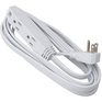 POWER EXTENDER 3 Outlet Angled Plug Indoor Extension Cord - White, 3m