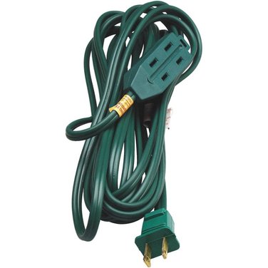 POWER EXTENDER 3 Outlet Outdoor Extension Cord - Green, 4.5 m