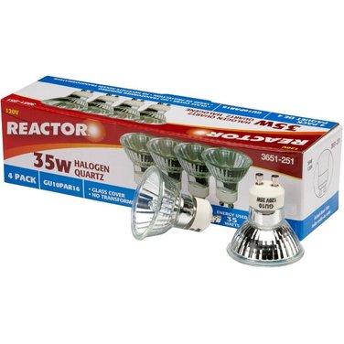 REACTOR 35W PAR16 GU10 Base Halogen Flood Light Bulbs - 4 Pack