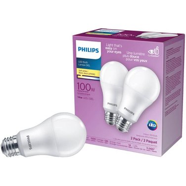 PHILIPS 14W A19 Medium Base Soft White LED Light Bulbs - 2 Pack