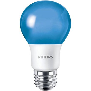 PHILIPS 8W A19 Medium Base Non-Dimmable Blue LED Light Bulb