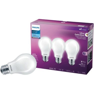 PHILIPS 9W A19 Medium Base Daylight Dimmable LED Light Bulbs - 3 Pack