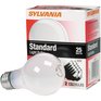 OSRAM SYLVANIA 25W A19 Medium Base Inside Frost Light Bulbs - 2 Pack