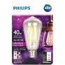 PHILIPS 5.5W ST19 Medium Base Clear Dimmable Vintage LED Light Bulb