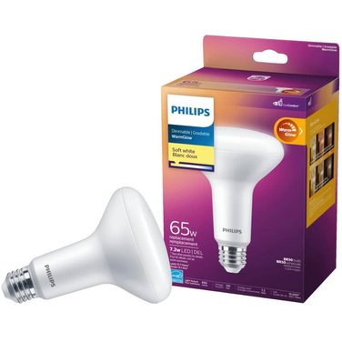 PHILIPS 9W BR30 Medium Base Soft White Warm Glow Dimmable LED Light Bulb