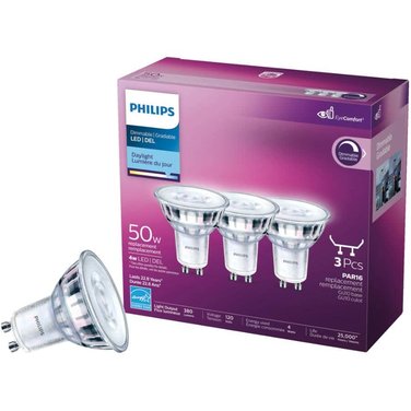 PHILIPS 4.5W MR16 GU10 Base Daylight Dimmable LED Light Bulb - 3 Pack