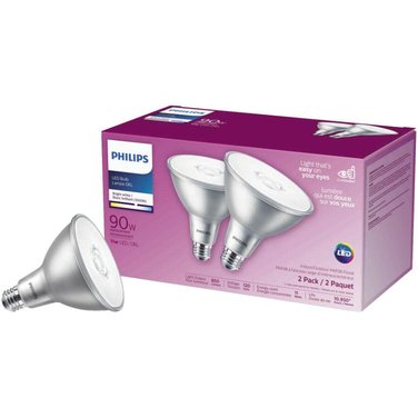 PHILIPS 11W PAR38 Medium Base Bright White LED Light Bulbs - 2 Pack