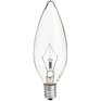 REACTOR 25W B10 Candelabra Base Clear Chandelier Light Bulbs - 6 Pack