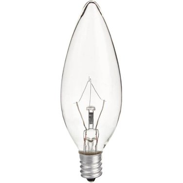 REACTOR 25W B10 Candelabra Base Clear Chandelier Light Bulbs - 6 Pack