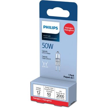 PHILIPS 50W T3 Capsule G4 Base Halogen Light Bulb